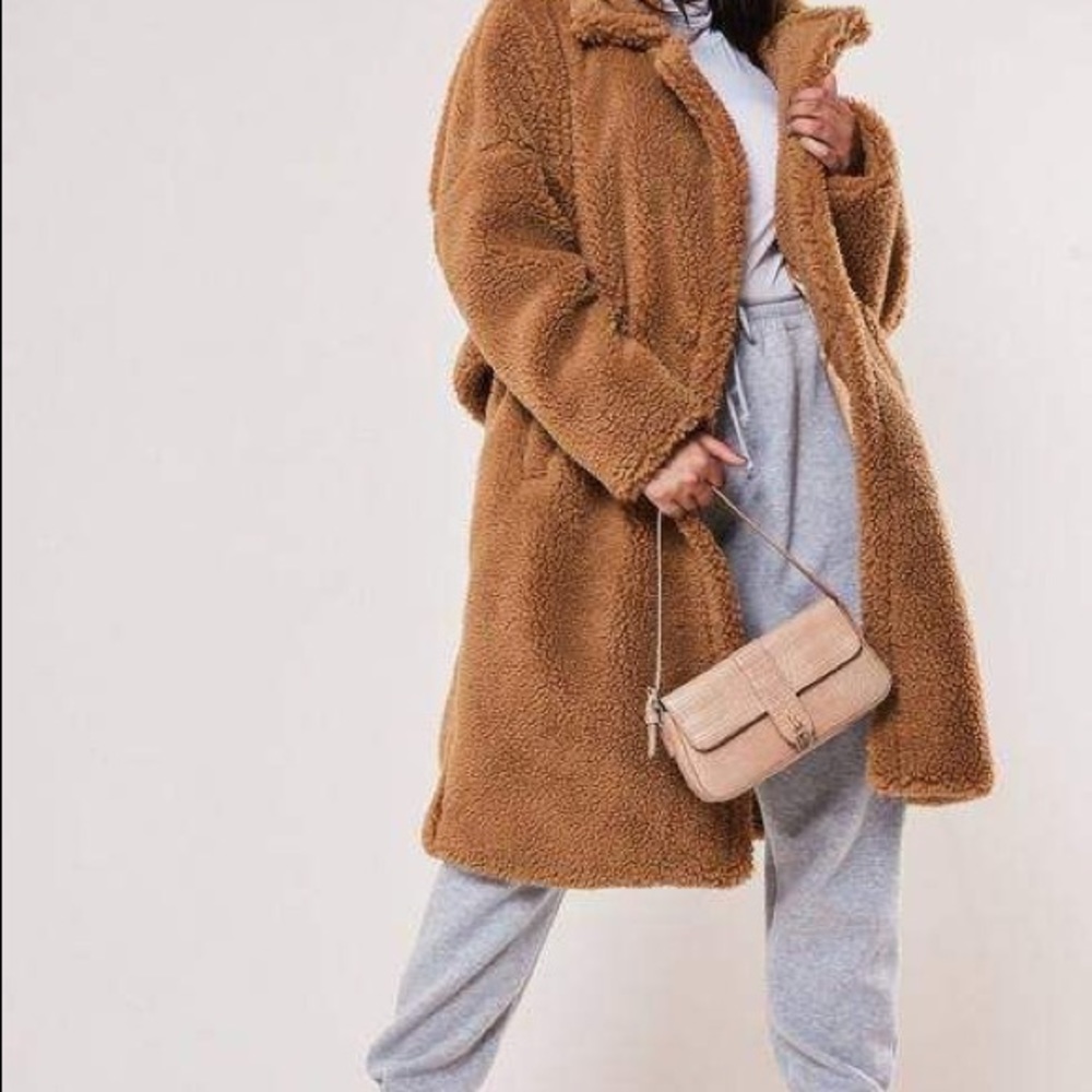 Missguided + Brown Teddy Jacket